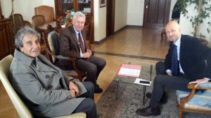 L'incontro tra il rettore Ruggieri, il sindaco Michelini e l'assessore Delli Iaconi