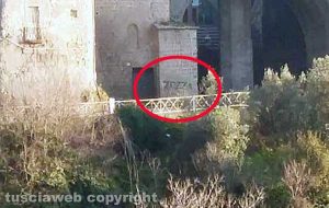 Viterbo - La scritta "Zozza" su un muro