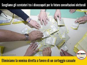 Proposta M5s per la nomina degli scrutatori