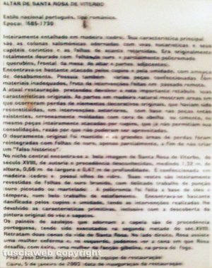 Cairu - Documento relativo alla storia della chiesa