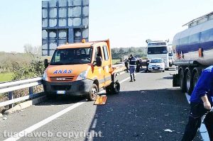 Viterbo - L'incidente sulla Superstrada