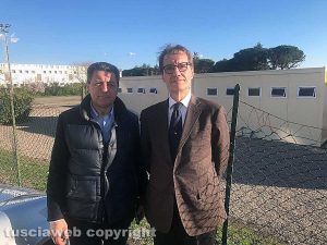 Giulio Marini e Francesco Aracri al campo all'ex Fiera