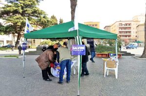 Viterbo - Noi con Salvini - Il gazebo al Sacrario