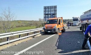 Viterbo - L'incidente sulla Superstrada