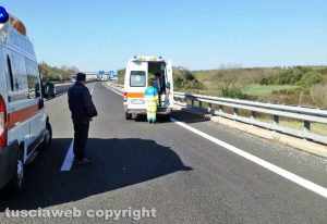 Viterbo - L'incidente sulla Superstrada