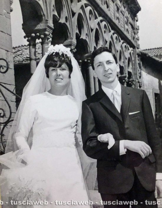Viterbo - Gina Petroselli e Sergio Grazini sposi nel 1967