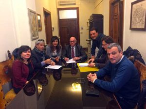 La firma dell'accordo Provincia-Comune di Capodimonte