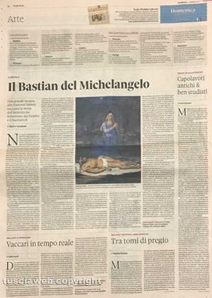 Sole24ore - L'articolo sulla Pietà di Sebastiano Del Piombo a Londra