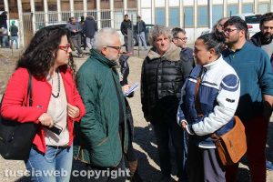 Viterbo - Migranti - La visita al campo all'ex Fiera