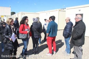 Viterbo - Migranti - La visita al campo all'ex Fiera