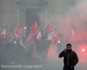 Vallerano - La manifestazione di Casapound