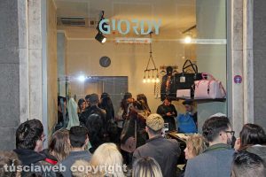 Viterbo - Cecilia Rodriguez all'inaugurazione del Giordy store