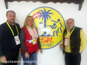 Il presidente Pietro Fantucci, il direttore di gara Tiziana Ferrando e il delegato Uits-giudice di gara Leopoldo Rauli