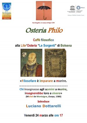 "Filosofare è imparare a morire"