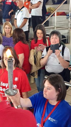 Giochi regionali di Nuoto Special Olympics di Frosinone - La tedofora Martina Casagrande