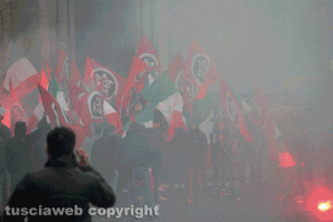 Vallerano - Il corteo contro la violenza e la manifestazione di CasaPound