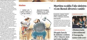 La vignetta di Sergio Staino in cui viene citato Ugo Sposetti 