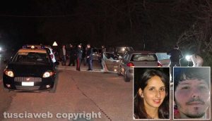 Orte - L'auto del femminicidio - suicidio e nei riquadri Silvia Tabacchi e Francesco Marigliani