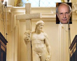 Il Cristo portacroce - In alto a destra lo storico dell'arte Claudio Strinati