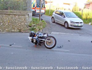 Lo scontro di questa mattina a Vetralla