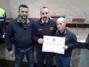 Volontari Aeopc Tarquinia e Valentino Arillo, coordinatore di Civitavecchia