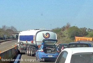 Viterbo - L'incidente sulla Superstrada