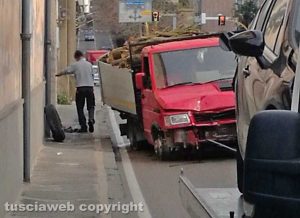 Viterbo - Incidente in via Santa Maria in Gradi