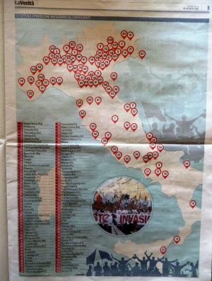 La mappa delle proteste all'immigrazione
