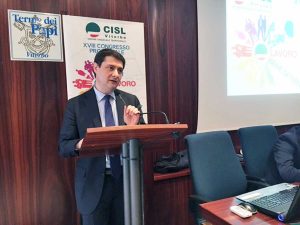 Viterbo - Alessandro Mazzoli al convegno Cisl