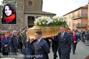 Femminicidio-suicidio a Orte - I funerali di Silvia Tabacchi a Vasanello