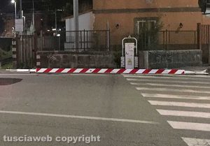 Viterbo - Piazzale Gramsci - Caduta barra del passaggio a livello