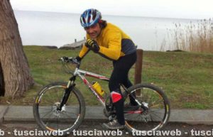 Antonio Tortolini con la sua bici
