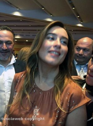 Maria Elena Boschi alla convenzione nazionale del Pd