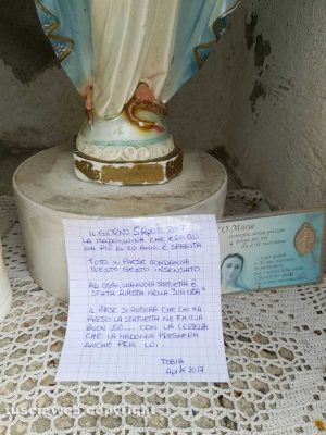 La nuova Madonna di Tobia - Il messaggio per chi ha rubato la statuetta storica