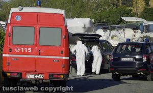 Ronciglione - Cadavere emerge dal lago di Vico - Le operazioni di recupero