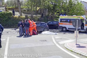 Viterbo - Il frontale all'innesto di strada Ponte sodo sulla Cassia