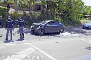 Viterbo - Il frontale all'innesto di strada Ponte sodo sulla Cassia