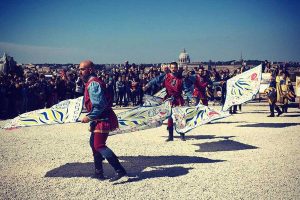 Il gruppo Sbandieratori e Musici Santa Rosa da Viterbo