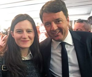 Giorgia Gasbarri e Matteo Renzi a Bruxelles