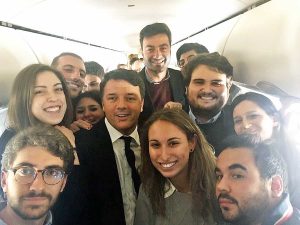 Giorgia Gasbarri e Matteo Renzi a Bruxelles