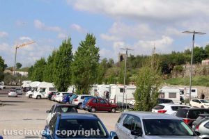 Camper parcheggiati a Valle Faul