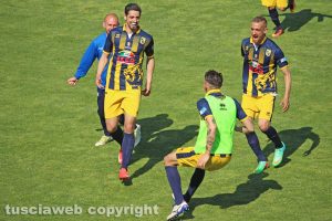 Sport - Calcio - Viterbese - L'esultanza di Jefferson