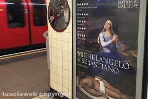 Londra - I manifesti sull'opera di Sebastiano del Piombo
