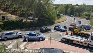 Viterbo - Il frontale all'innesto di strada Ponte sodo sulla Cassia