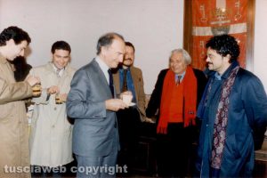 Viterbo - Piero Ottone con Marcello Veneziani, Giulio Marini e Marcello Meroi