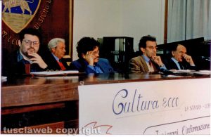 Viterbo - Piero Ottone con Marcello Veneziani, Gad Lerner e Carlo Galeotti