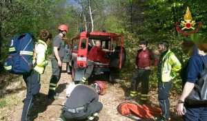 L'intervento dei vigili del fuoco