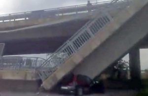 Cuneo - Ponte crollato su auto dei carabinieri