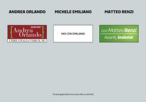 La scheda delle primarie del Pd per la scelta del segretario