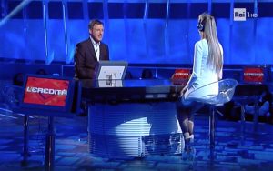 Elisa Anzellotti e Fabrizio Frizzi all'Eredità